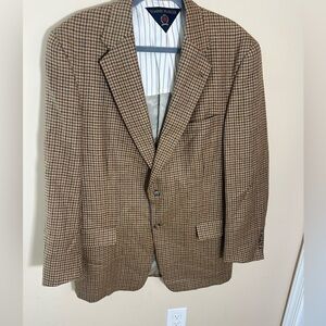 Vintage union made 80s 90s Tommy Hilfiger tweed wool Plaid Sport Coat 42L